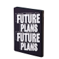 Preview: Nuuna, Notizbuch,Flex-Cover aus recyceltem Leder Seiten Punktraster,schwarz und weiss,Future Plans rückseitig